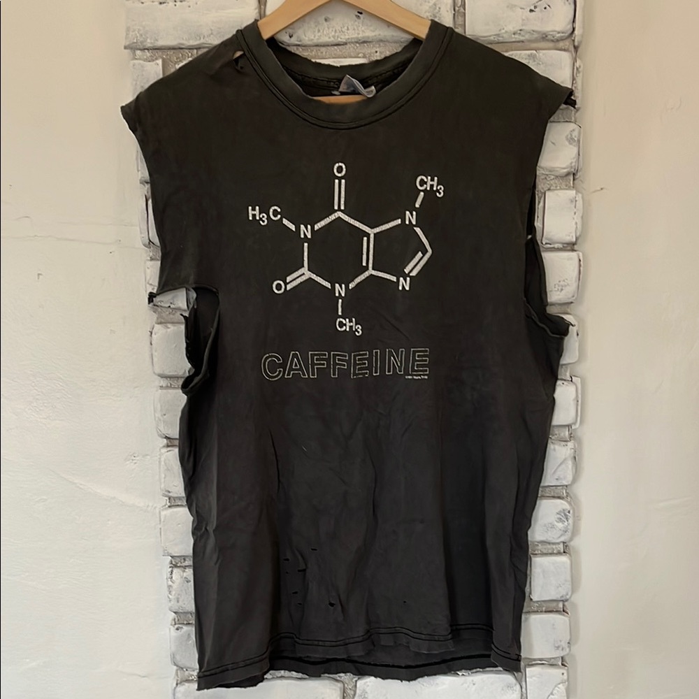 Vintage Sleeveless Caffeine Graphic Tee
